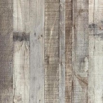 Wood Wallpaper 17.7&quot; X 394&quot; Distressed Wood Contact Paper Reclaimed Tan Peel And - £28.94 GBP