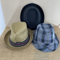 Mixed Lot of 3 Mens Size M-L Hats Fedoras - $28.71