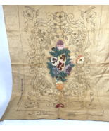 Vintage Rug Hooking Tapestry Dritz Burlap Canvas Mrs Harry King 50&quot; x 40&quot; - €54,86 EUR