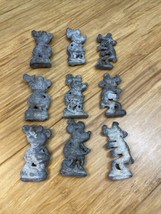 Vintage Lot of 9 Disney Mickey Minnie Mouse Goofy Metal Lead Figures 1933 - £58.08 GBP