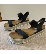 STEVE MADDEN SANDAL BLACK STRAP CHUNKY SIZE 10 - $34.86 CAD