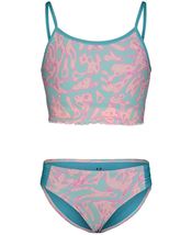 Under Armour Girls Two-Piece Bikini Set Pink Sugar Lava Size 4 US - $159.68 MXN