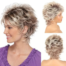 Elegant Short Curly Wigs for Women, High-Temperature Fiber, Body Wave Style - $12.99