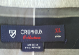 Cremieux Shirt Men&#39;s X-Large  38 Collection Black Gray Plaid Cotton Button Front - £11.98 GBP