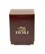 Fiori Red Gold Accent Storage Jewelry Box Case Empty Case Vintage - $190.42 MXN