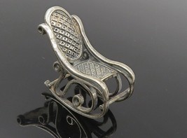 925 Sterling Silver - Vintage Oxidized Detail Rocking Chair Trinket - TR1448 - £37.91 GBP