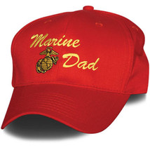 MARINE CORPS DAD RED EGA  EMBROIDERED MILITARY HAT CAP - $33.24