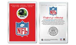 PITTSBURGH STEELERS NFL Helmet JFK Half Dollar Coin w/ NFL Display Case ... - $12.16