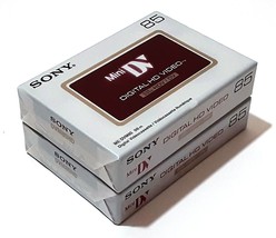 SONY Mini DVM 85 HD Digital Video Cassette Tape MADE in JAPAN Lot of 2 - £17.42 GBP