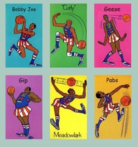 1971 Harlem Globetrotters Fridge Magnets - Set of 6 - £23.56 GBP