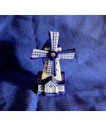 Vintage Kurt Adler Windmill Ornament Delft Blue Porcelain 3.25" Tall - $214.28 MXN