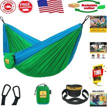 500lbs Kids Camping Hammock with Quick-Setup Tree Straps – Ultralight Gr... - $55.43