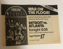 Friday NBA Vintage Tv Guide Print Ad Detroit Vs Atlanta Tpa27 - £4.61 GBP