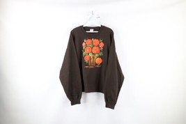 Vintage 90s Streetwear Womens Size XL Abstract Flower Crewneck Sweatshir... - £34.11 GBP