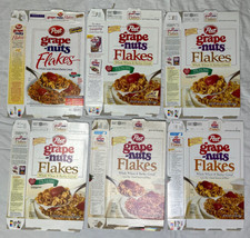 1990's-2000's Empty Grape Nuts Flakes 18OZ Cereal Boxes Lot of 6 SKU U199/233 - $24.99