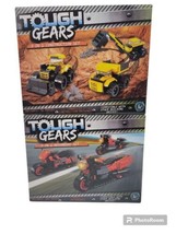 Tough Gears 3 in 1 Construction set and 3 in 1 Motor Cycle Set. Creates 6 Toys - £28.41 GBP