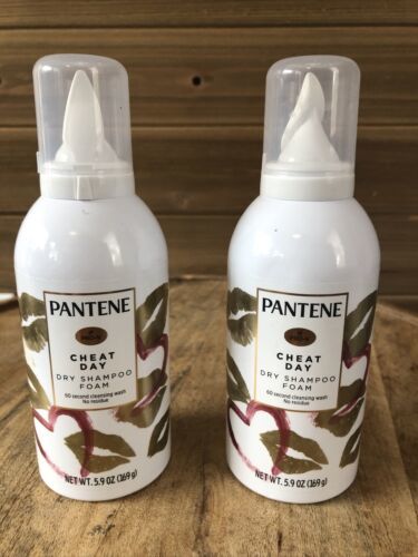 2 x Pantene Pro-V CHEAT DAY Dry Shampoo Foam 60 Second Cleansing Wash 5.9oz - £14.67 GBP