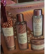 Paris Hilton 4 PC Joy Of Body Care Coconut Cream Pie Bath Essentials - $23.38