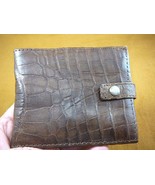 (EL200-32) WALLET Genuine Caiman Latirostris crocodile hide leather exot... - £95.57 GBP