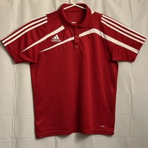 Adidas Golf Polo Shirt Men&#39;s Large L? Red White Striped *PLEASE READ* - £7.89 GBP