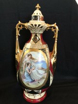 ANTIQUE ROYAL VIENNA PORCELAIN URN 19TH CENTURY, SIGNED A.F - £500.82 GBP