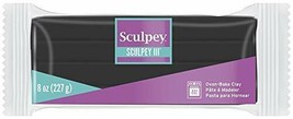 Sculpey III Polymer Oven-Bake Clay Black - £8.27 GBP