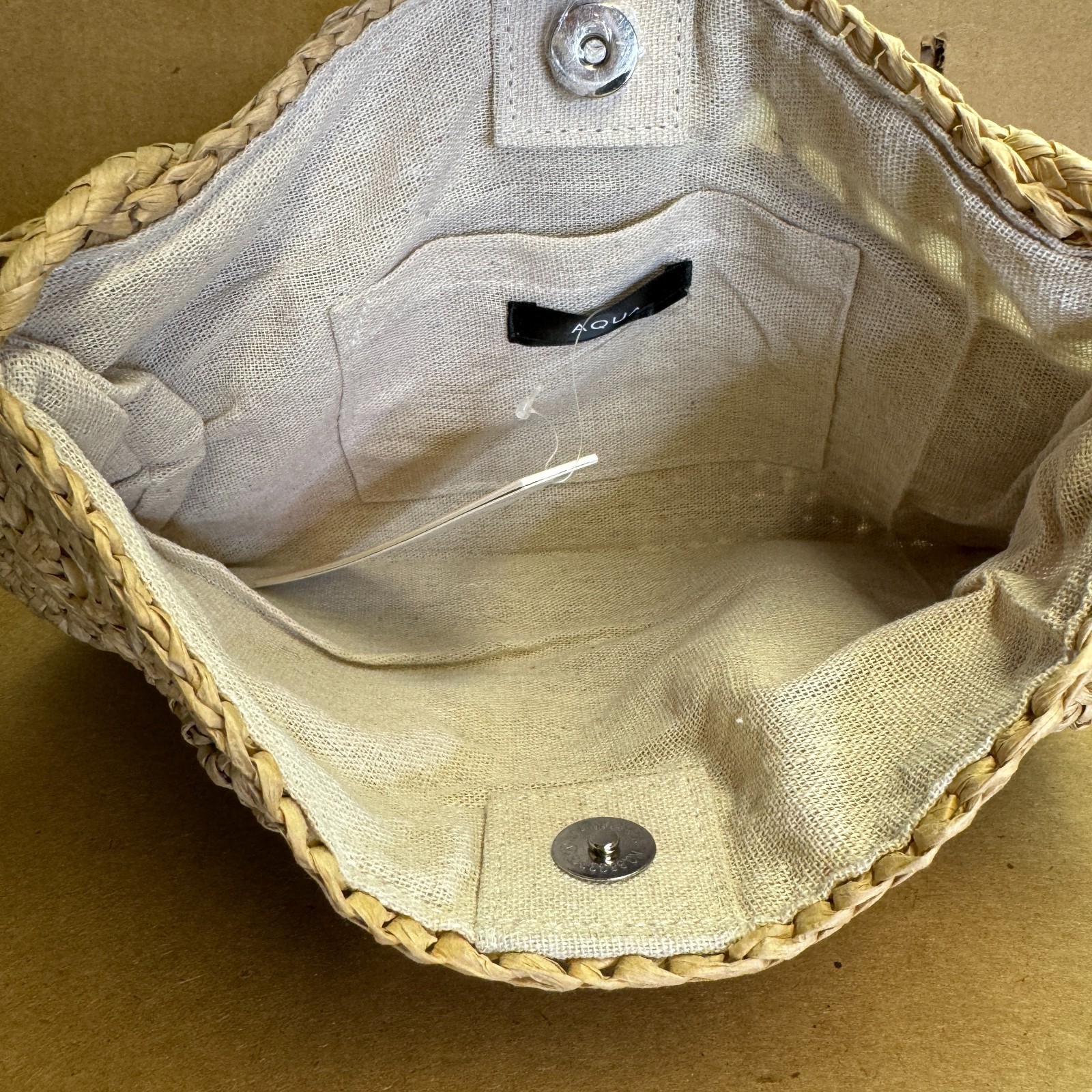 Aqua Gypsy Raffia Clutch - Natural Item image 8