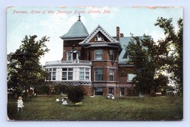Fairview Home Of William Jennings Bryan Lincoln NE Nebraska 1910 DB Postcard P12 - £3.09 GBP