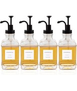 Cyeah 4 Pack Coffee Syrup Dispenser For Coffee Bar, 17 Oz Glass Syrup Bo... - $46.98