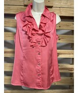 Alex Marie Ruffled Sleeveless Tank Top Blouse Woman&#39;s Size M Careerwear ... - €8,62 EUR