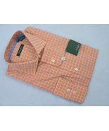 NEW! NWT! Bobby Jones Collection Fine Oxford Shirt!  M  Coral Orange Plaid - $69.99