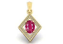 9.25 Ratti/ 8.25 Carat Natural Ruby Manik Ashtadhatu Gold Plated Pendant/Locket - £39.77 GBP