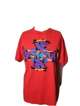 Vintage Single Stitch Graphic Tee  Shirt Abstract Painting 1980s VTG Dan... - £23.29 GBP