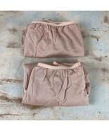 2 NOS 1980s YOU By Formfit Women&#39;s High-Waist Beige Nylon Panties Sz 10 - $46.75