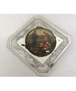 vintage jean Francios Millet small art print The Angelus mounted on glas... - $41.58