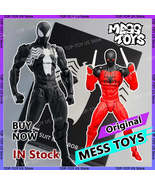 100% Original Mess Toys Spider Man Symbiote Spiderman Messtoys Black Sui... - $86.59 CAD