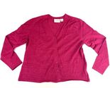 Field Manor Modern Classic Burgundy Metallic Wool Button Up Cardigan Lar... - $28.48