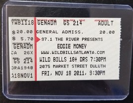 EDDIE MONEY - ORIGINAL NOVEMBER 18, 2011 USED CONCERT TICKET STUB - $10.00