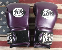 14 Oz Cleto Reyes Boxing Gloves Made From Authentic Cow Leather Purple - $125.99