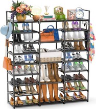 Huolewa 9 Tier Large Shoe Rack For Entryway Closet, Free Standing Shoe Shelf - £45.42 GBP