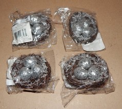 Bird Nests Decorative Fillers Ashland Crafts Fall Dried Decor Silver 4pk... - $9.49