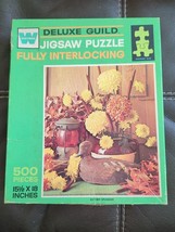Vintage Whitman Deluxe Guild Autumn Splendor Jigsaw Puzzle 500 Piece Com... - $14.24