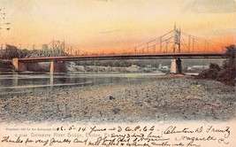 Easton Pa~Delaware River BRIDGE-1905 Rotograph Tinted Sunset Photo Postcard - £7.78 GBP