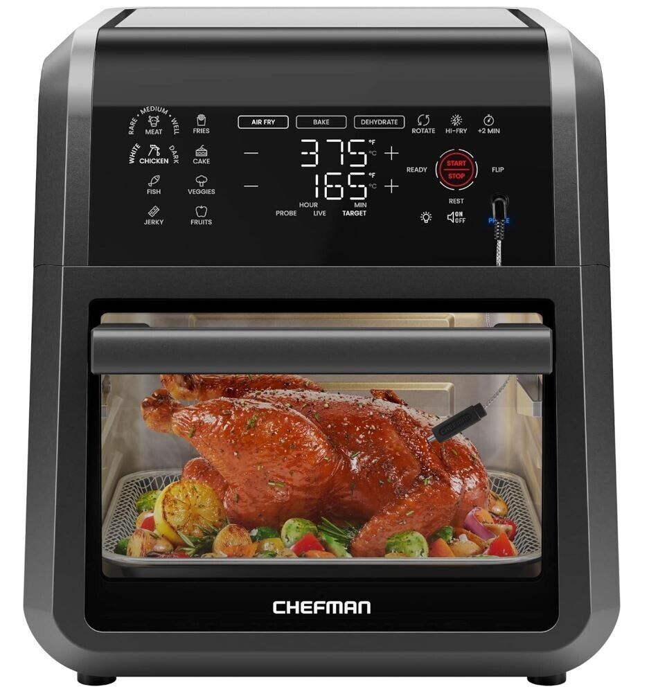 Primary image for CHEFMAN 12 Qt 5-in-1 Air Fryer & Integrated Cooking Therm. (Amazon Renewed)