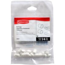 Rubbermaid 6.8 in. H X 4.5 in. W X .4 in. L Plastic End Caps 14-Pack - $7.95