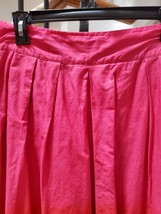 H&amp;M Women&#39;s Pink &amp; Red Solid 100% Cotton A-Line Casual Knee Length Skirt Size 6 - £18.80 GBP