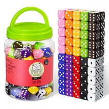 100 16Mm 6 Sided Dice Set Standard Game Dice Kids For Board Games Dice Games Mat - £22.13 GBP