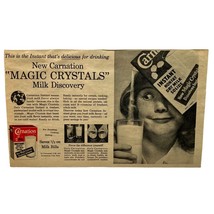 Carnation Instant Nonfat Dry Milk Vintage Print Ad 50s Magic Crystals - £12.63 GBP