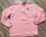 Disneyland Resort Pink Sweatshirt 1/4 Zip Oversize Tinkerbell Womens Medium - $28.88