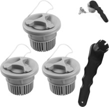 Three-Piece Set Of Double Seal 6-Groove Universal Kayak Boat Air Valve For - £35.96 GBP